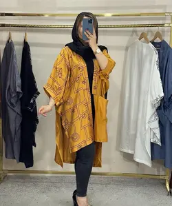 مانتو پانچ خامه دوزی کد 091