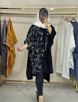 مانتو پانچ خامه دوزی کد 091