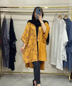 مانتو پانچ خامه دوزی کد 091