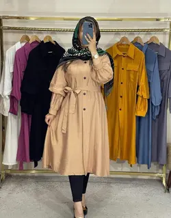 مانتو دکمه دار بابوس کد 0114