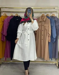 مانتو دکمه دار بابوس کد 0114