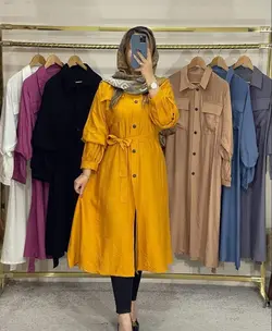 مانتو دکمه دار بابوس کد 0114