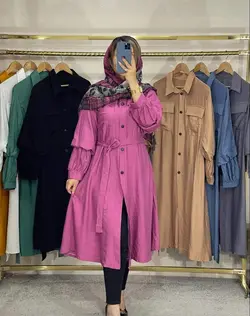 مانتو دکمه دار بابوس کد 0114