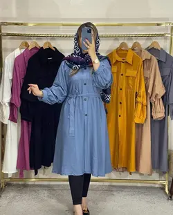 مانتو دکمه دار بابوس کد 0114