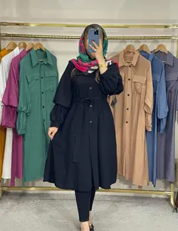 مانتو دکمه دار بابوس کد 0114