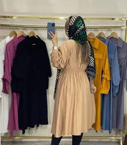 مانتو دکمه دار بابوس کد 0114