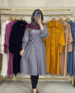 مانتو دکمه دار بابوس کد 0114