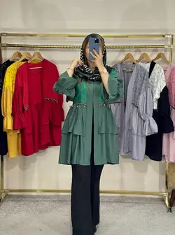 مانتو عروسکی دو دامنه کد 0107