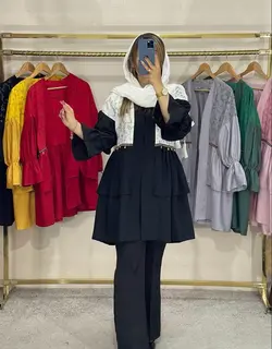 مانتو عروسکی دو دامنه کد 0107