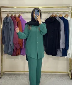 ست مانتو شلوار ابروبادی کد 0163