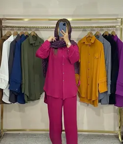 ست مانتو شلوار ابروبادی کد 0163