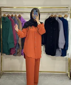 ست مانتو شلوار ابروبادی کد 0163