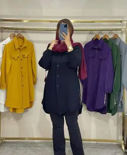 مانتو شومیزی بغل زیپ کد 0170