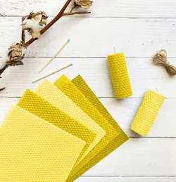 موم ورقه ای رنگی طیف زرد بسته ۵ عددی ۲۸ × ۱۸