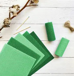 موم ورقه ای رنگی طیف سبز بسته ۵ عددی ۲۸ × ۱۸