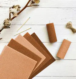 موم ورقه ای رنگی طیف قهوه ای بسته ۵ عددی ۲۸ × ۱۸