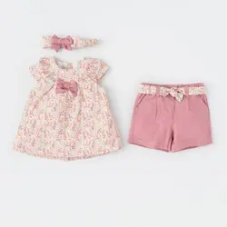 پیراهن و شلوارک دخترانه با تل طرح میگل 13156