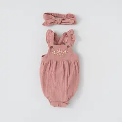 رامپر دخترانه با تل طرح نیلوفر 13159