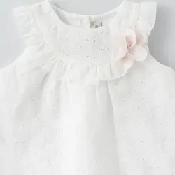 پیراهن دخترانه با شورت و تل طرح نازلی 13128