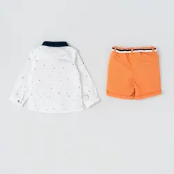 پیراهن و شلوارک پسرانه طرح قایق 196000A