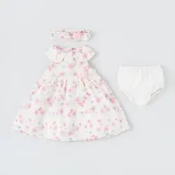 پیراهن دخترانه با شورت و تل طرح شیفته 13152