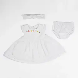 پیراهن دخترانه با شورت و تل طرح چری 13119