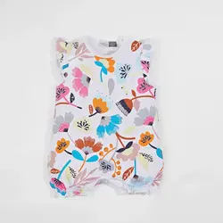 رامپر دخترانه با تل طرح گل 421141