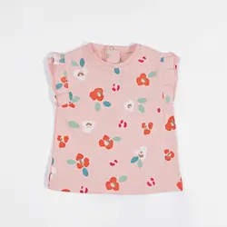 پیراهن دخترانه با شورت و تل طرح گلک 13104