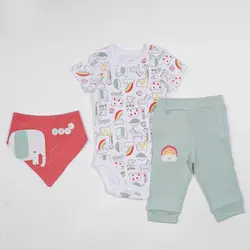 سه تیکه با دستمال گردن طرح میلو 5005