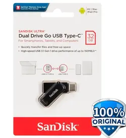 فلش مموری سن دیسک مدل Ultra Dual Drive Go ظرفیت 32 گیگابایت