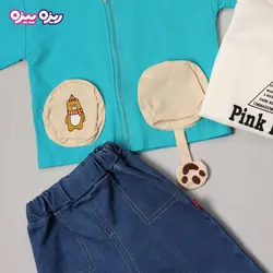 ست بلوز، شلوار و سوئیشرت کتان بند‌دار طرح Pink Floyd کد 2862