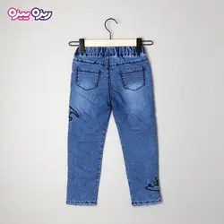 شلوار جین راسته طرح دایناسور کد 2820