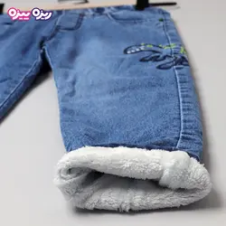 شلوار جین راسته طرح دایناسور کد 2820