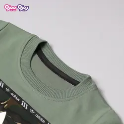 ست بلوز و شلوار دورس اسلش بند‌دار کلاه‌دار طرح adidas کد 2816