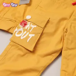 ست سوئیشرت و شلوار کتان بند‌دار طرح DONT SHOUT کد 2791