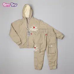 ست سوئیشرت و شلوار کتان بند‌دار طرح DONT SHOUT کد 2791