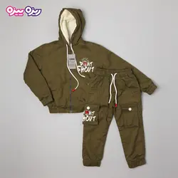 ست سوئیشرت و شلوار کتان بند‌دار طرح DONT SHOUT کد 2791