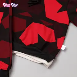 ست هودی و شلوار پلی استر لاکرا اسلش طرح چریکی کد 2789