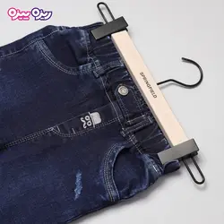 شلوار جین اسلش طرح کلاه و عینک وسیبیل کد 2733