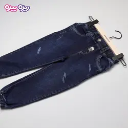 شلوار جین اسلش طرح کلاه و عینک وسیبیل کد 2733