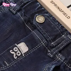 شلوار جین اسلش طرح کلاه و عینک وسیبیل کد 2733