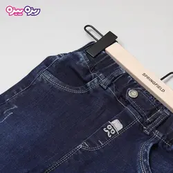 شلوار جین اسلش طرح کلاه و عینک وسیبیل کد 2733