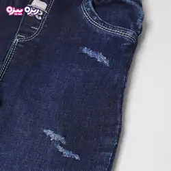 شلوار جین اسلش طرح کلاه و عینک وسیبیل کد 2733