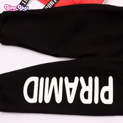 ست هودی و شلوار دورس اسلش بند‌دار طرح RAP کد 2714