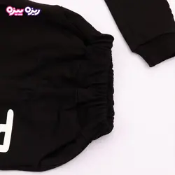 ست هودی و شلوار دورس اسلش بند‌دار طرح RAP کد 2714