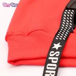 ست هودی و شلوار دورس اسلش بند‌دار طرح RAP کد 2714