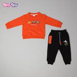 ست بلوز و شلوار دورس اسلش طرح WASHING TIME کد 2758