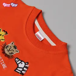 ست بلوز و شلوار دورس اسلش طرح WASHING TIME کد 2758