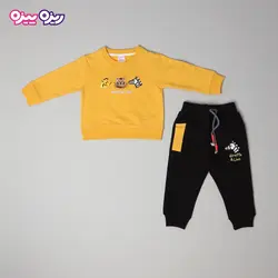 ست بلوز و شلوار دورس اسلش طرح WASHING TIME کد 2758