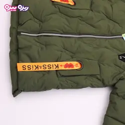 کاپشن برزنت بند‌دار طرح Kiss & Kiss کد 2681